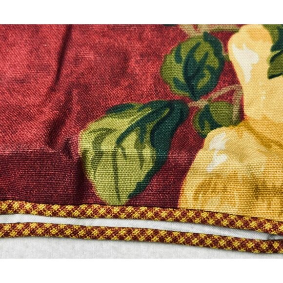 NEW Waverly Home Classics Buckingham Valance 80" X 15" Chianti Red Mistral - Picture 2 of 9